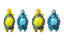 Hanging Planter with Sea Turtle Sculpture for Outdoor Planter Display pack of 4